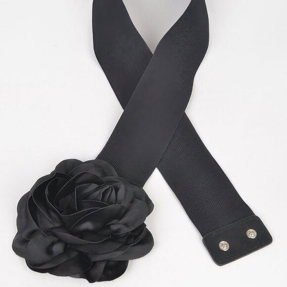Delicate Beautiful Flower Plus Size Elastic Belt - Picture 3 of 6